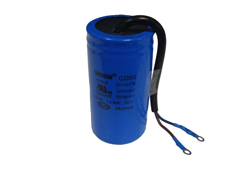 Blue 400uF 300V start capacitor for 2.2kW to 4kW motors
